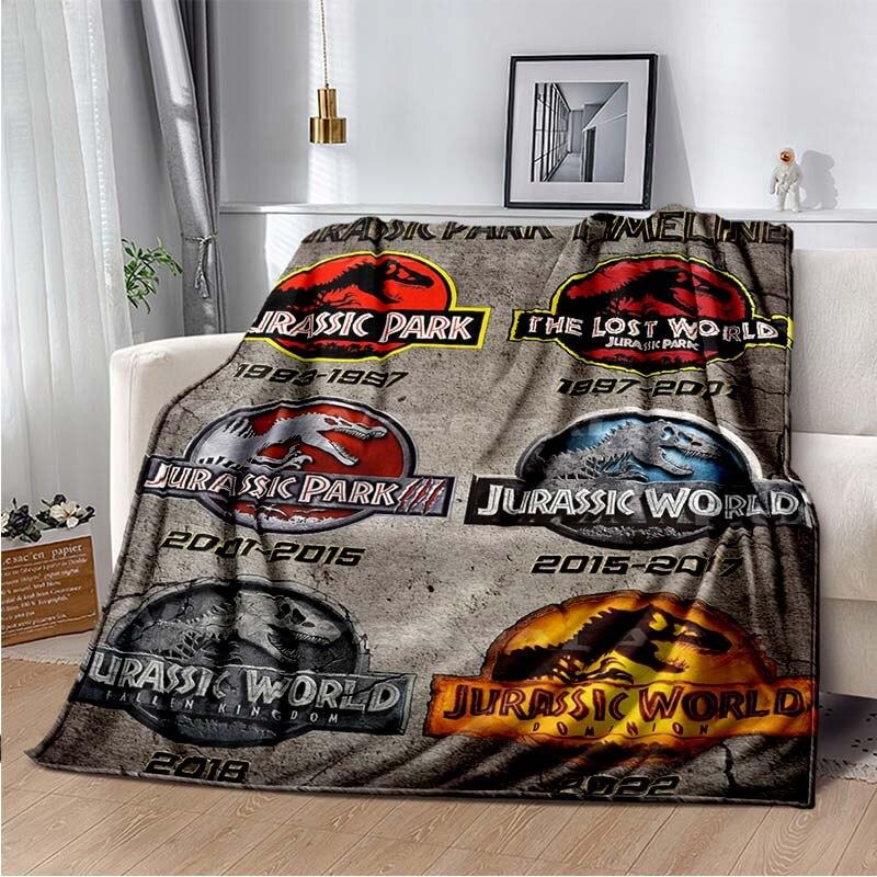 Флисовое одеяло с 3D принтом «Парк Юрского периода» для кроватей, походов, пикников, толстое одеяло, модное флисовое покрывало, одеяло