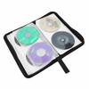 Портативный чехол-органайзер на молнии для DVD/CD, вместимость 80 шт., сумка-кошелек для хранения, двусторонний чехол-конверт для хранения CD/DVD, альбом-кейс для переноски