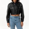 Spring and Autumn Models Loose Casual Leather Jacket Women Long-sleeved Single-breasted Ladies Lapel Fashion Short Jacket