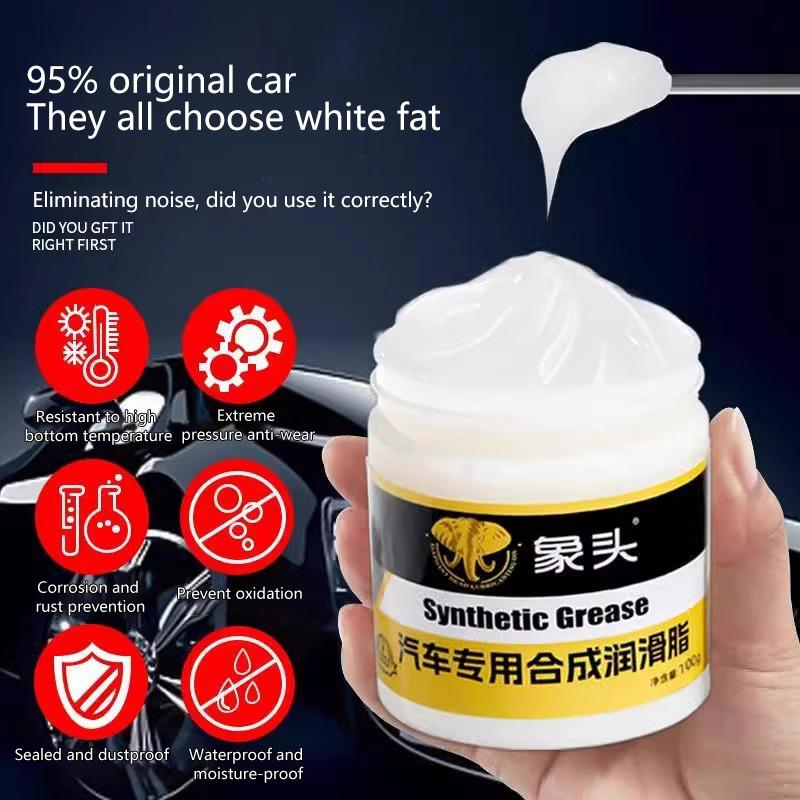 100g Auto Synthetic Grease with Brush -20~120℃ High Temp Resistant for Car Door/Window Track Lubrication Car Care Maintenance