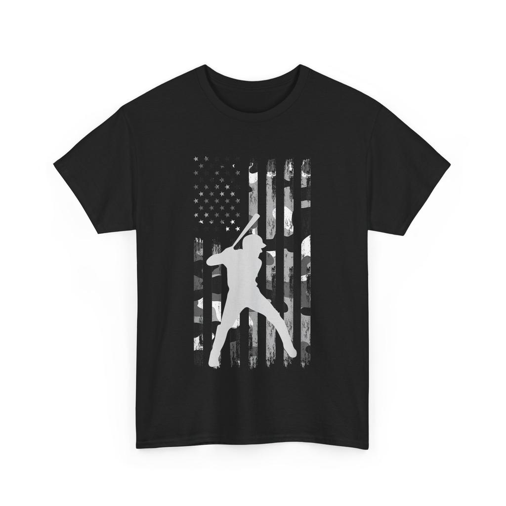 Baseball Player American Flag T-shirt, Baseball Lovers Women Men T-shirt