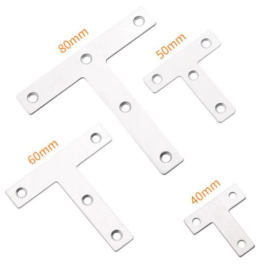 10 шт., 40/50/60/80 мм, T-образный/L-образный угловой кронштейн, не легко ржавеет, гуманный дизайн, полные характеристики, плоская угловая распорка для двери