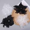 Cloth Fabric Handmade Pearl Flower Patches Dress DIY Decorative Floral Patches
