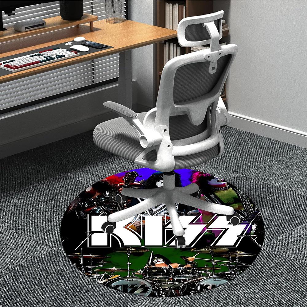1 шт. Круглый ковер KISS Music Office, под офисные стулья, спальня, гостиная, домашний декор a1016285