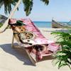 Cute Cats with Pink Hearts Beach Towel Quick-drying for Travel Outdoor Sports Jogging Beach and Swimming