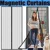 Новая магнитная москитная сетка, летние антижуки, занавески для дверей, сетчатые автоматические закрывающиеся дверные занавески для гостиной, спальни