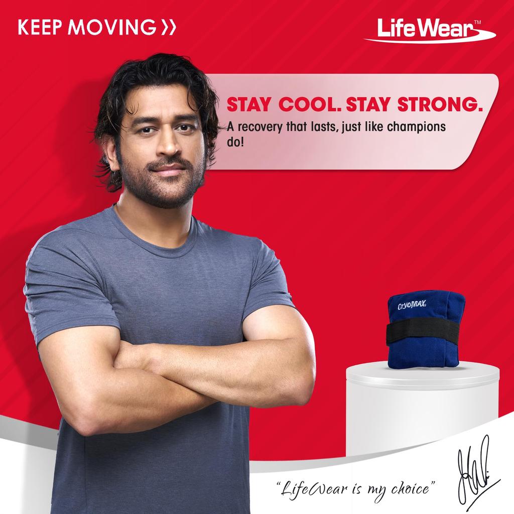LifeWear КриоМАКС Холодный компресс для снятия боли, Многоразовый компресс на 8 часов, Запатентованная технология точек холода, Эффективная охлаждающая терапия для снятия боли,