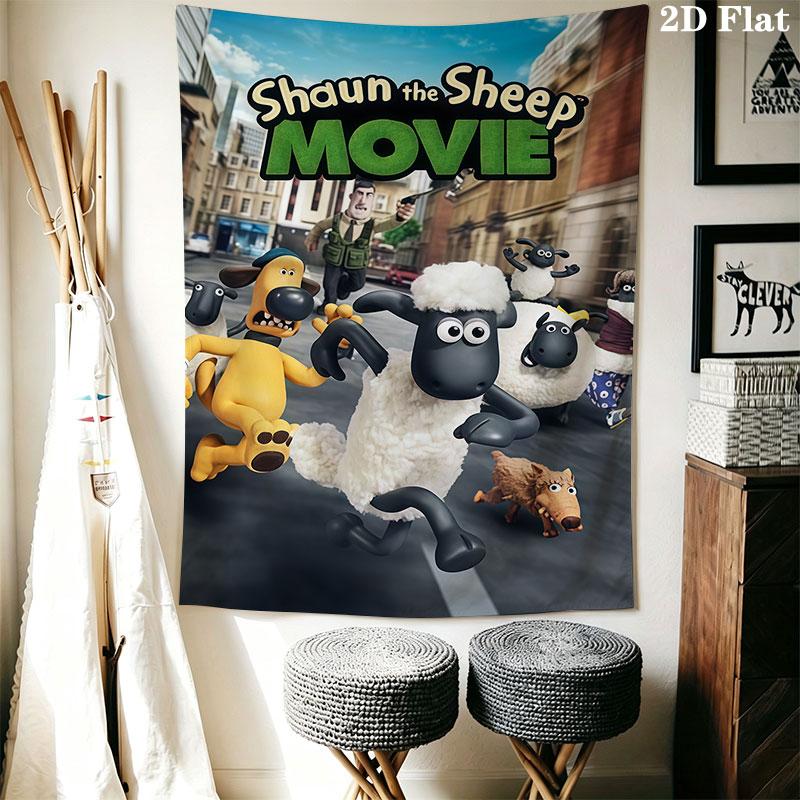 Shaun the Sheep A Wall Hanging Printed Fabric Blanket Decorative Tapestries for Bedroom Living Room Home Decor