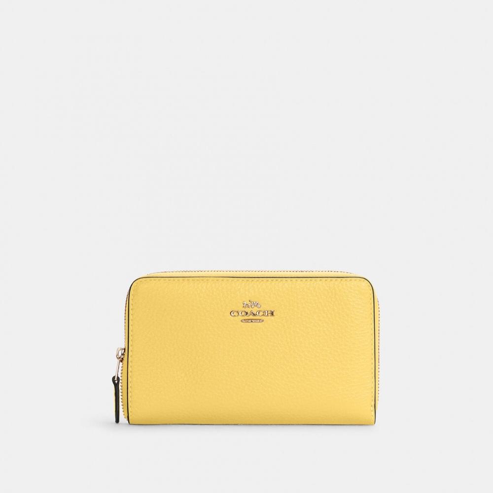 Coach Coach Medium Id Zip Wallet Gold Black