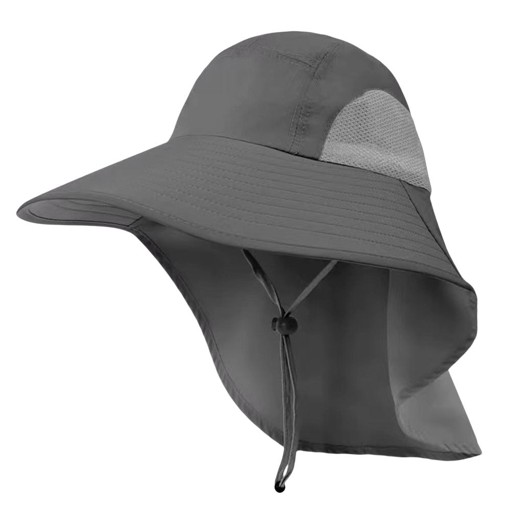 Уличная Рыболовная Шляпа Шляпа для Защиты от Солнца Регулируемая Сетчатая Рыболовная Шляпа с Защитой Шеи Сафари Туристическая Кепка для Скалолазания Пешего Туризма