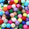 10-100 шт./лот 6-20 мм Однотонные круглые акриловые бусины Свободные бусины-разделители Для изготовления ювелирных изделий DIY Браслет Ожерелье Аксессуары