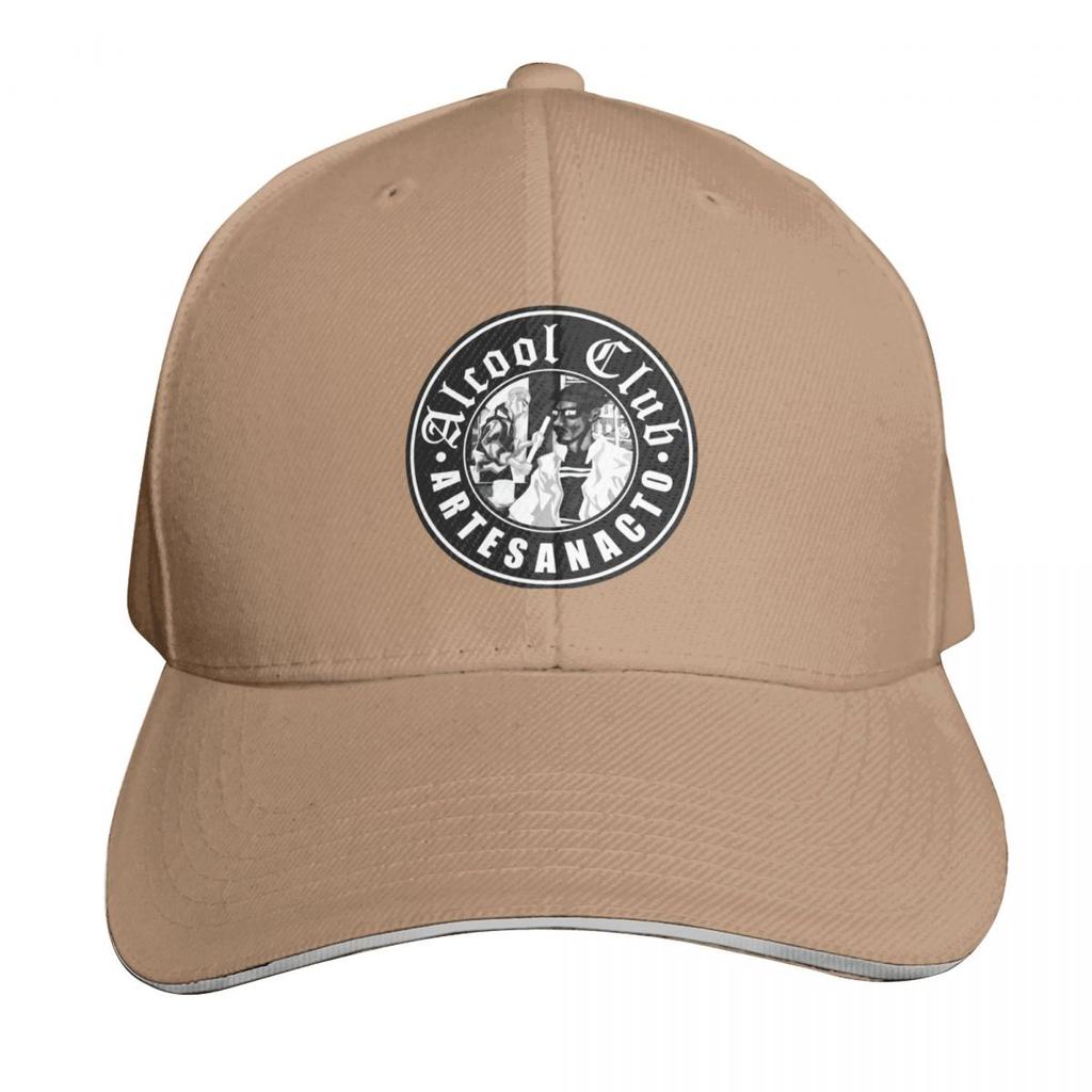 Alcool Club Logo Baseball Cap Adjustable Buckle Closure Moisture Wicking Quick Dry Curved Brim Classic Fit