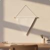 Blank Banner with Wooden Rod Plain Banner with Hanging String Decor Decorative for Crafters, Craft Displays, Bedrooms