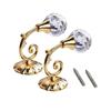 2pcs Large Metal Crystal Glass Curtain Holdback Wall Tie Back Hooks Hanger Holder Curtain Rods Accessoires MIT
