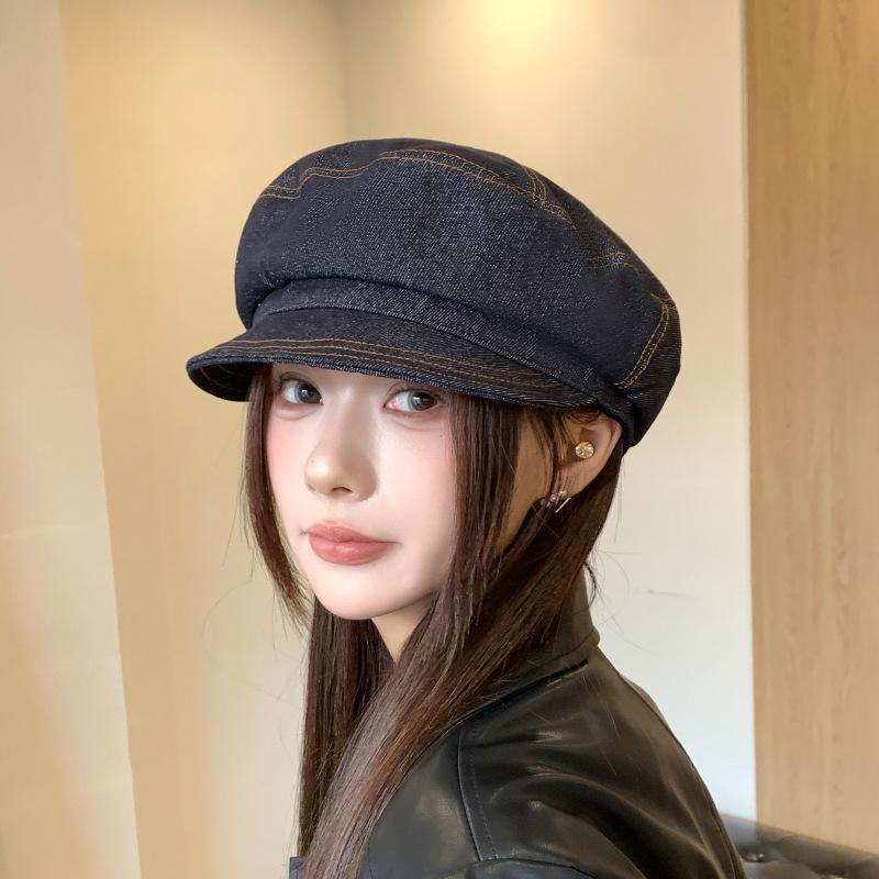 Восьмиугольная кепка для детей Ретро и универсальная Теплая кепка газетчика Ветрозащитная и подчеркивающая лицо Маленький берет для осени и зимы