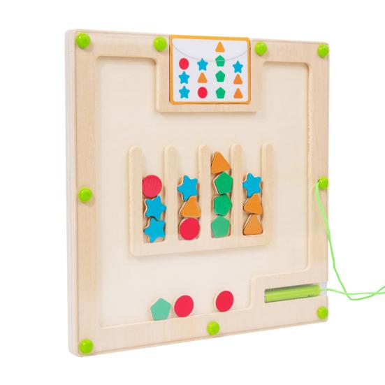 Магнитная головоломка-лабиринт Настольная игра Цвет Форма Сортировка Счет Сопоставление Мелкая моторика