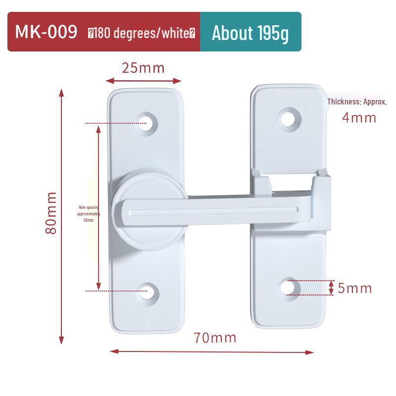 Светящийся замок-защелка для двери ванной комнаты без сверления