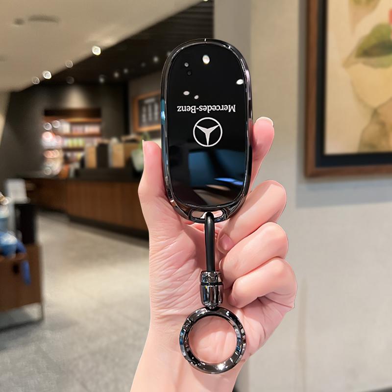 VFO1 Car Key Case Cover Shell Protector For Mercedes Benz 2021 C /S Class W223 W206 S350L S400L S450L S500L Accessories