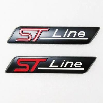 Металлическая наклейка с логотипом ST LINE, 2 шт./компл., эмблема на крыле, значок на кузове автомобиля, боковая наклейка, наклейка