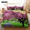 3D персиковый цветущий пододеяльник комплект постельного белья с цветущим узором из микрофибры с весенней цветочной тематикой мягкий 2/3 шт. пододеяльник