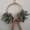 1Pc Nordic Simulation Leaf Simple Wreath Ornament Wall Hanging Beads Home Decoration Door Hanging
