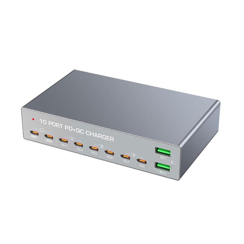 430 Вт USB C GaN Зарядное устройство 100 Вт PD PPS QC3.0 Многопортовая станция Для iPhone 15 16 17 Для 3 Ноутбуков Macbook Pro Планшета Быстрая Зарядка
