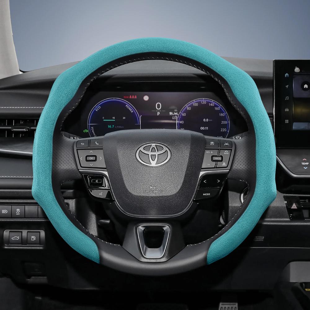 Подходит для Toyota Премиум замшевая накладка на руль с защелками, Нескользящие и прочные автомобильные аксессуары, Модифицированный Yaris Auris Chr Corolla Rav4 Hilux Wish