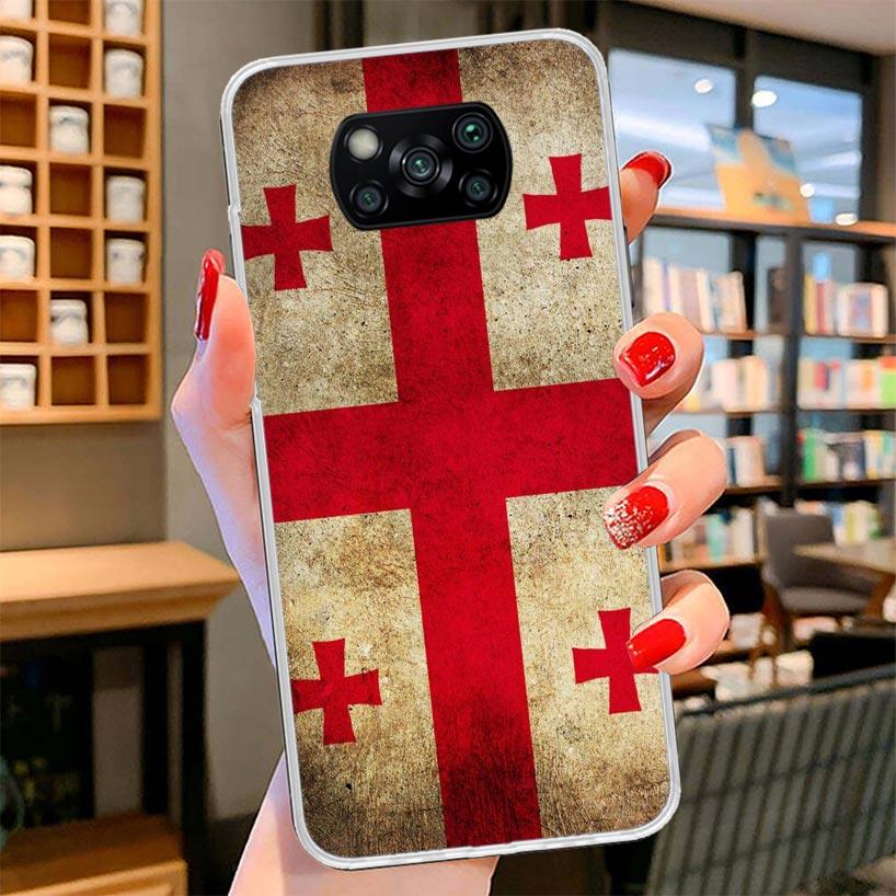 Georgia Flag Cover Phone Case For Xiaomi Poco F7 Ultra X7 X6 X5 Pro M7 Redmi 15C 15 13C 13 12C 12 10C 10 9A 9C 9T 9 Shell Poco X