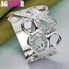 925 Sterling Silver AAA Zircon Heart Ring Jewelry