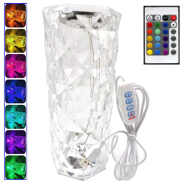 Кристаллическая настольная лампа LED USB Rose Diamond настольные лампы сенсорный выключатель с Bluetooth-динамиком для спальни прикроватные ночники декор