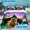 Custom Name Magic Friendship witch Bedding Set 3pcs, Bedding Set Including 1pc Duvet Cover And 2pcs Pillowcases for Bedroom, Dormitory Gift