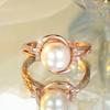 Женское кольцо с имитацией жемчуга, изящная бижутерия