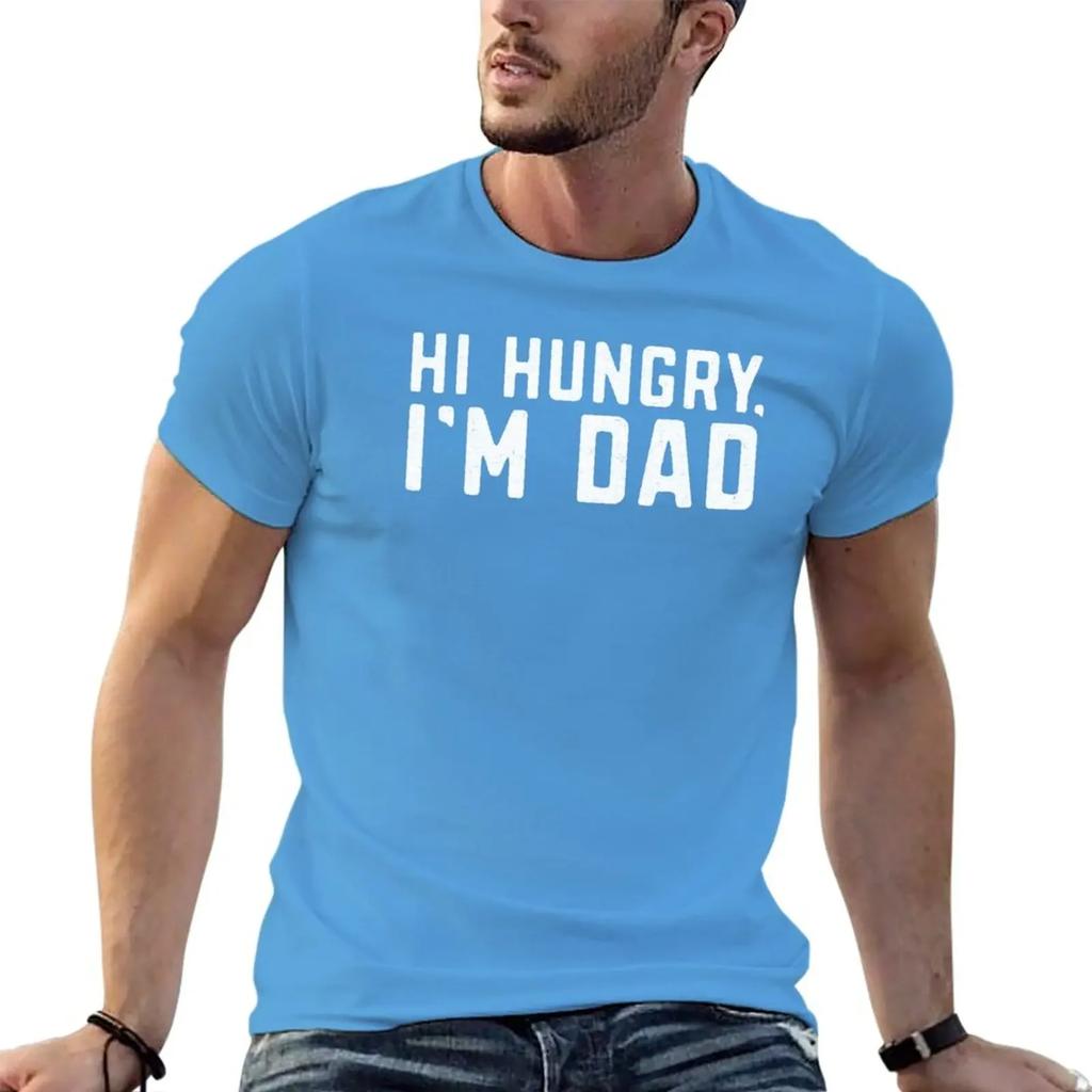 Hi Hungry I'm Dad funny dad joke hungry pun T-Shirt shirts graphic tees boys animal print t shirts