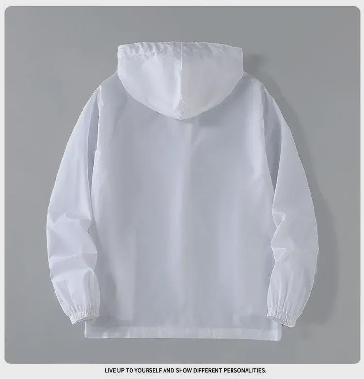 Мужская летняя солнцезащитная одежда: Ультратонкая, прохладная, дышащая куртка с капюшоном и защитой от ультрафиолета