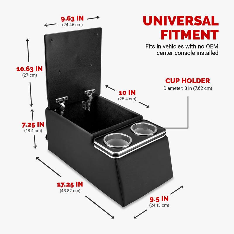 Car Rear Seat Armrest Console Box With Cup Holder Arm Rest Backseat Armrest Console Box For Cars