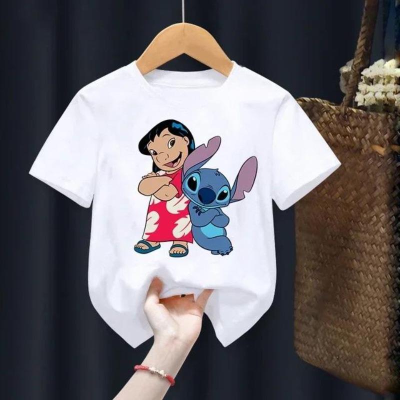 Disney Летняя футболка с принтом Стич Серия 'Полый' Футболка с коротким рукавом