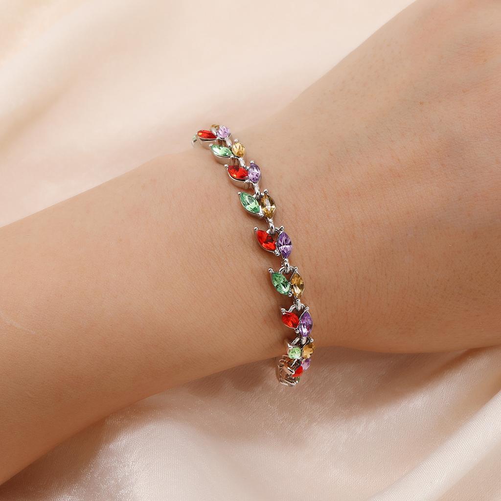 Браслеты, Браслеты, Ювелирные изделия, Креативные, Модные и Универсальные Маленькие Браслеты из Листьев Ивы с Кристаллами Свежего Цвета