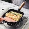 2pcs Non Stick Square Cast Iron Skillets Thick, Heat Distributed, Durable Japanese Style Egg Pancake Pans for Perfect Omelets and Crepes