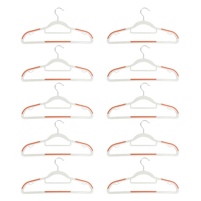 10Pcs Clothes Hanger Durable Abs Girly Heart Pink Love Bow-Knot Pattern Hanger Non-Slip Clothes Hanging Supplies