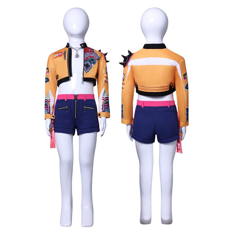 В НАЛИЧИИ Размер 110см-150см Huntrix Rumi Zoey Mira Косплей Костюм K-pop Охотники на демонов Косплей Идол Ролевая игра Хэллоуин Наряд