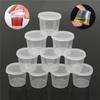 50pcs Sealed and Leak-proof Disposable Sauce Cup with Hinged Lids One-piece Sauce Dispensing Box