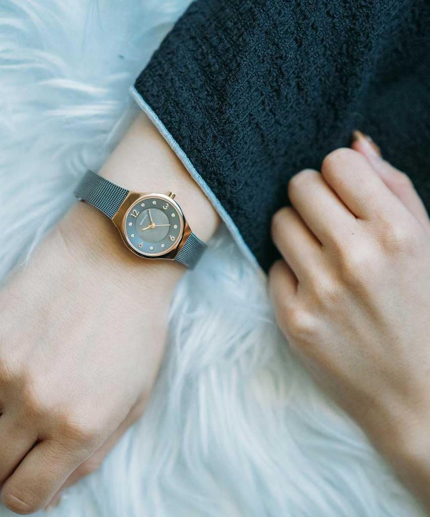 BERING Часы Classic Scandinavian Curving Mesh Classic Scandinavian Curving Mesh Imported Women's 11427-262-J [Обычный продукт]