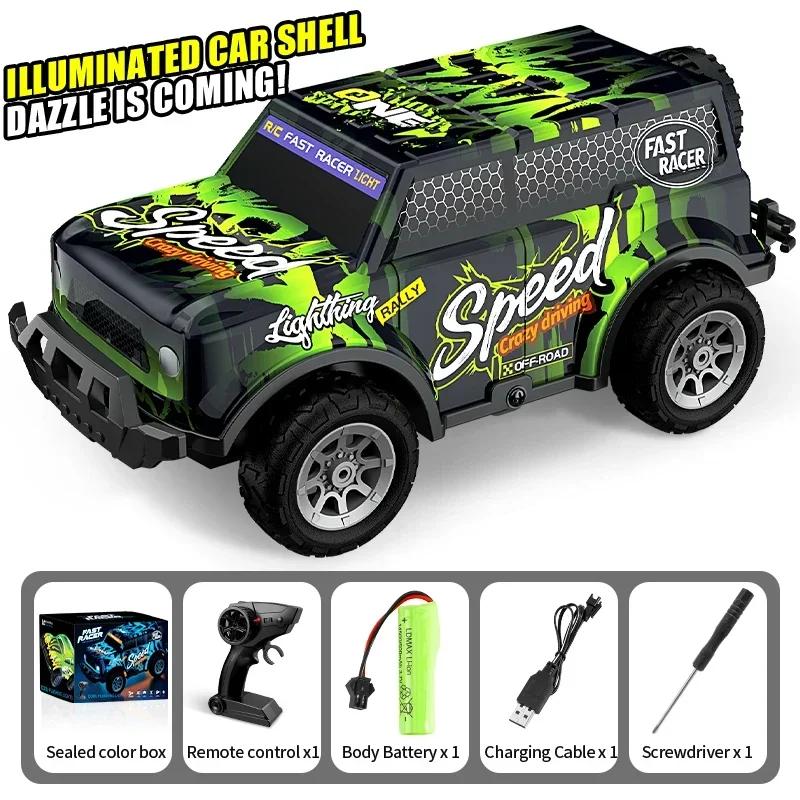 2.4G Rc Sports Pickup Drift Car Lights Remote Control High Speed Climbing Off-Road Pvc Racing Vehicle Kids Toys Boys Christmas