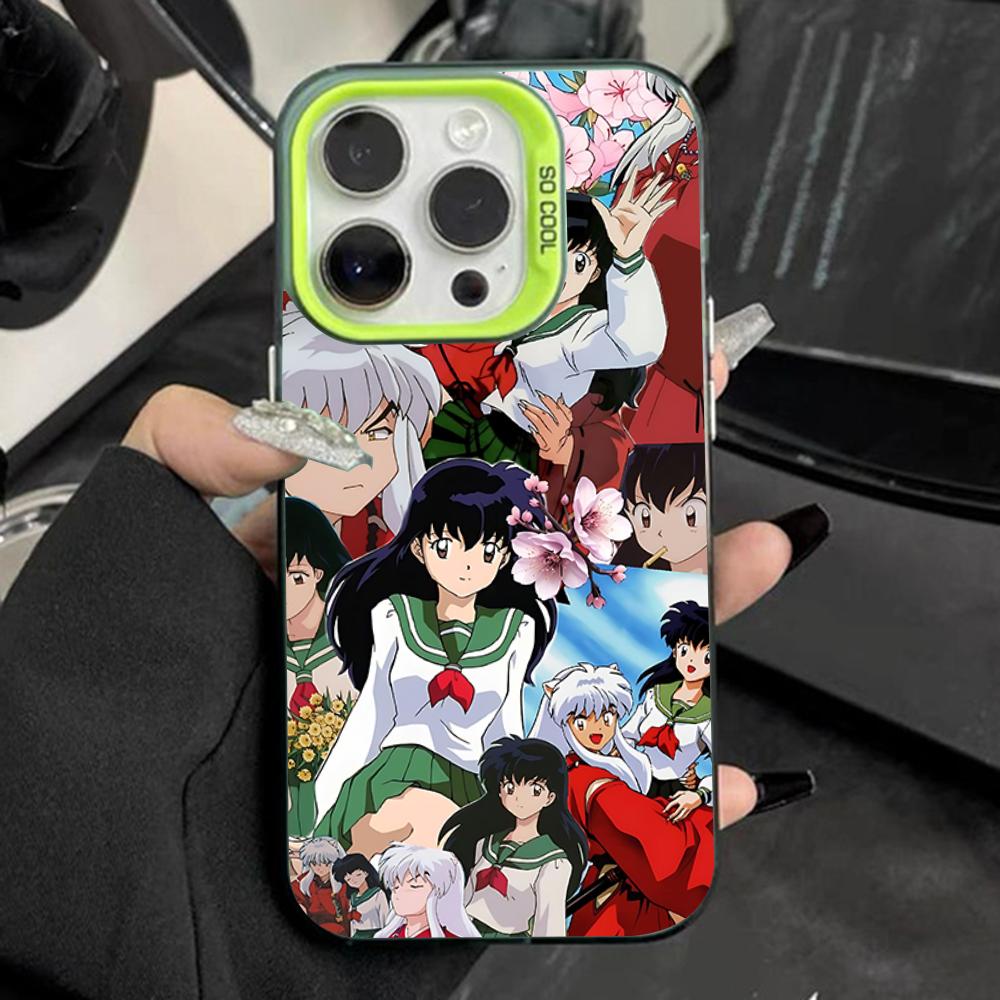 Anime I-Inuyasha Phone Case For iPhone 16,15,14,13,12,11,Pro,Max,Plus,Mini,XS,SE Anti Fall Green Matte Hard Bumper