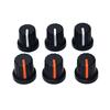 10Pcs Plastic Potentiometer Control Knob 6mm Shaft Hole Volumes Control Rotary Knob Replacement Guitar Pedal Knobs