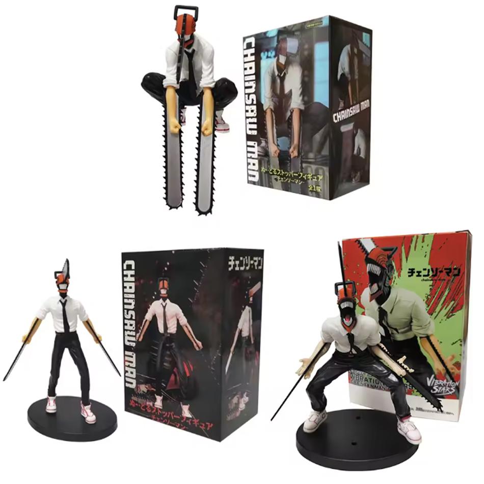 1-3pcs  Chainsaw Man Anime Figure Power Denji Action Figure Pvc Chainsaw Man Power Statuette Pvc Adult Collection Model Doll Toy