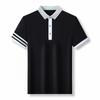 Мужская рубашка поло с короткими рукавами и воротником, высококачественная деловая рубашка поло