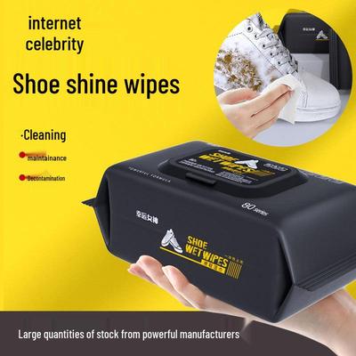 Большие салфетки для чистки обуви, 80 штук - Популярный продукт Douyin, Одноразовые для чистки белой обуви и удаления пятен.