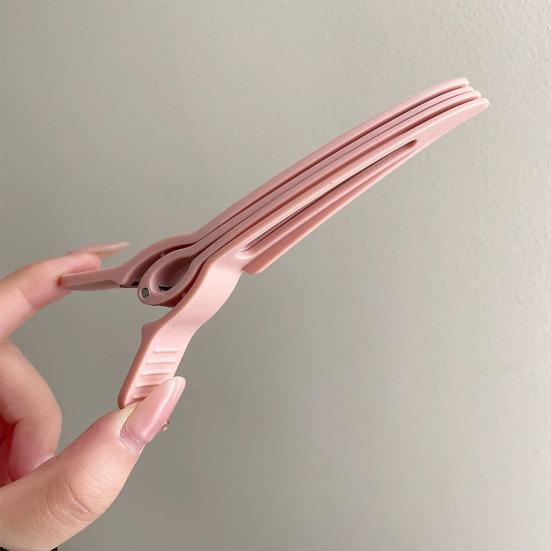 2/4 шт. Зажим для челки, не оставляющий заломов на волосах, изогнутая поверхность, сильные фиксирующие зубцы, плоский зажим для объема волос, управление одной рукой, заколка для волос