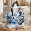  Watercolor White Tiger Mountain Printed Tote Bag Large Capacity Daily Casual Shoulder Handbag for Women